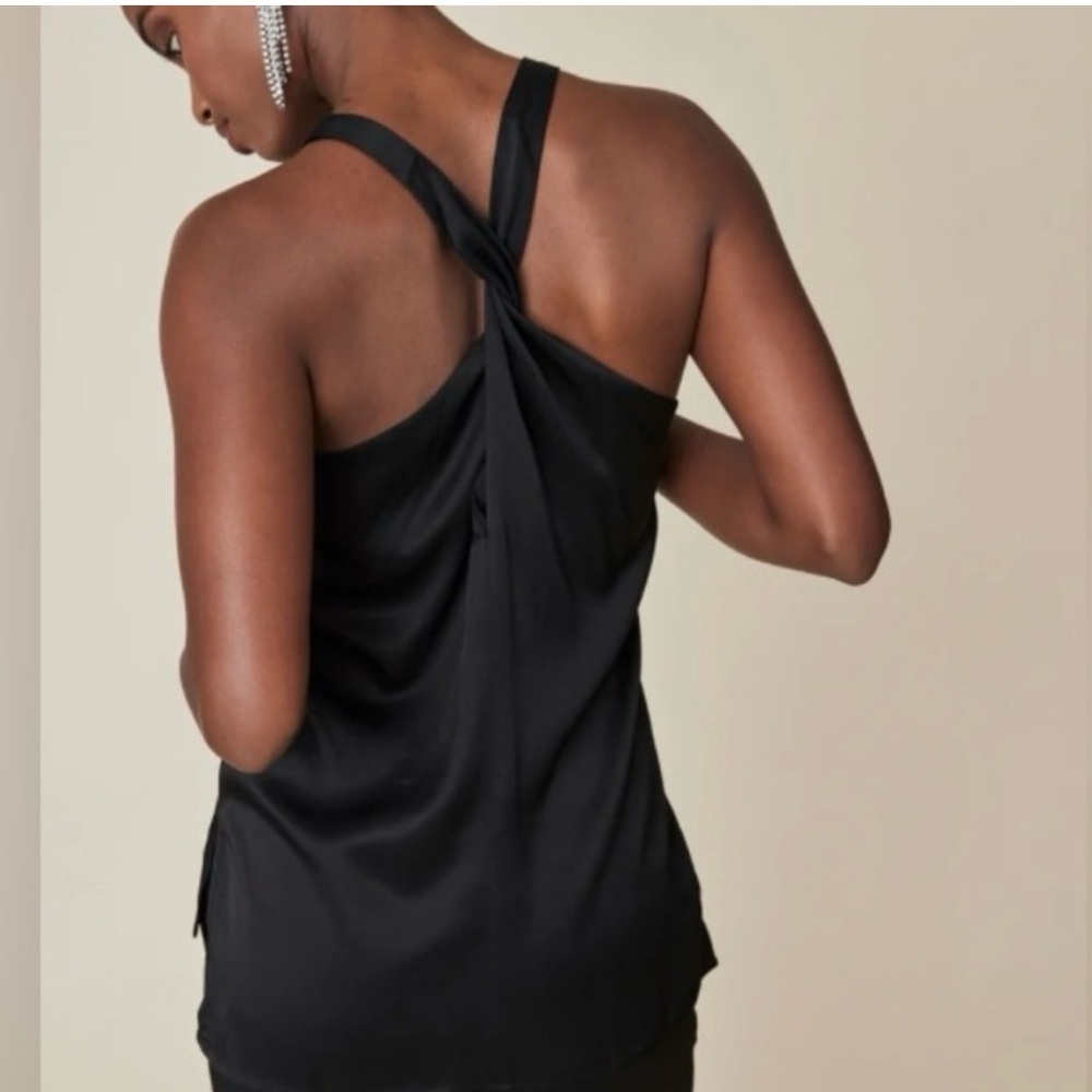 Soldout NYC Silken Twist Tank in Black